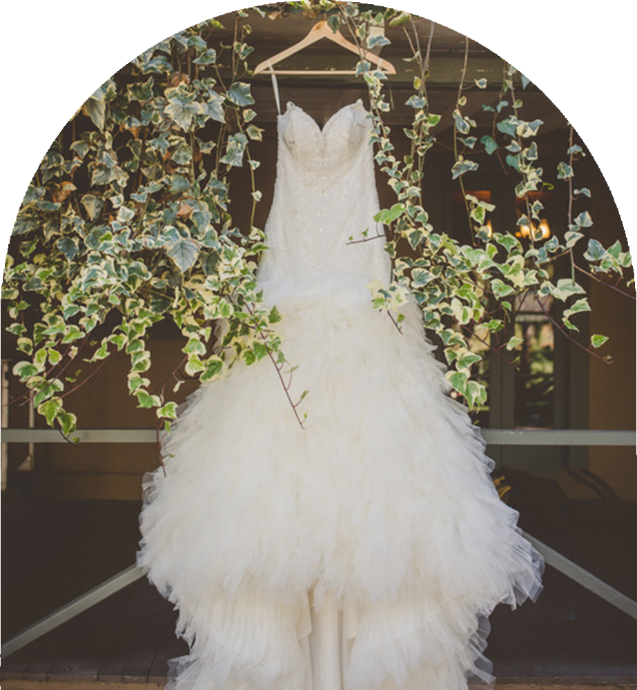 A white wedding Gown by John Emily Studio.